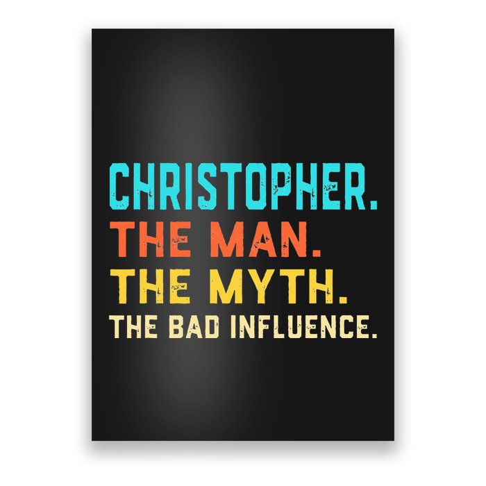 Vintage Christopher Man Myth The Bad Influence First Name Poster