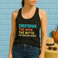 Vintage Christopher Man Myth The Bad Influence First Name Womens Tank Top