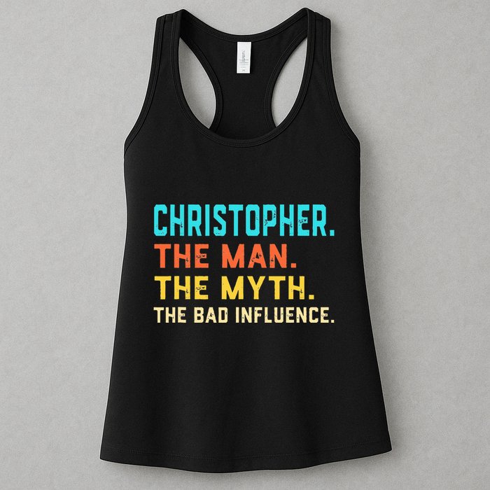 Vintage Christopher Man Myth The Bad Influence First Name Womens Tank Top