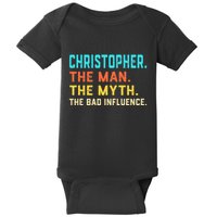 Vintage Christopher Man Myth The Bad Influence First Name Baby Bodysuit
