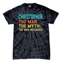 Vintage Christopher Man Myth The Bad Influence First Name Tie-Dye T-Shirt