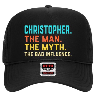 Vintage Christopher Man Myth The Bad Influence First Name Trucker Hat