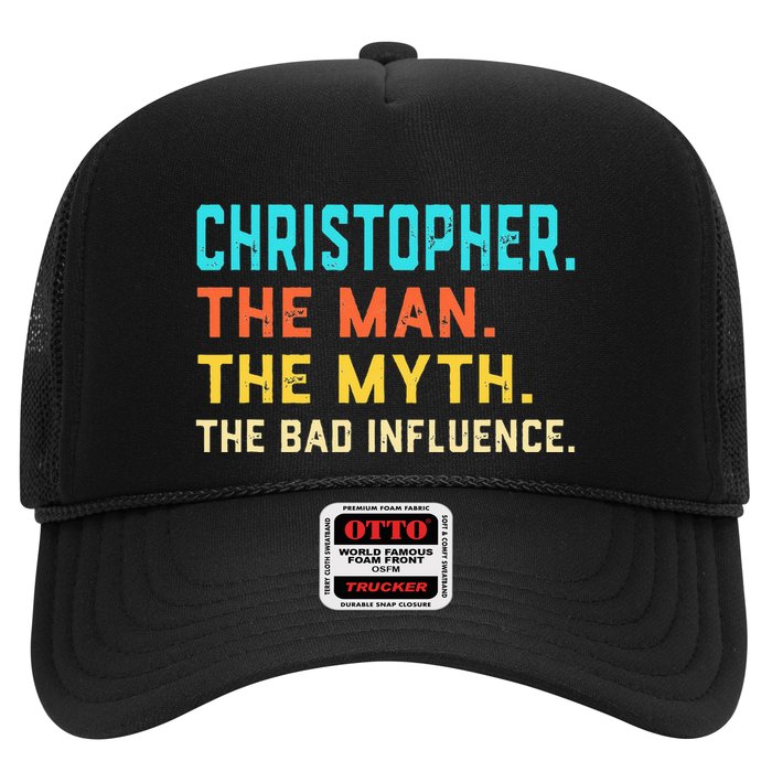 Vintage Christopher Man Myth The Bad Influence First Name Trucker Hat