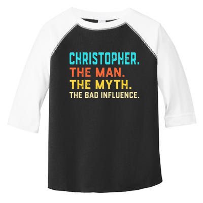 Vintage Christopher Man Myth The Bad Influence First Name Toddler Fine Jersey T-Shirt