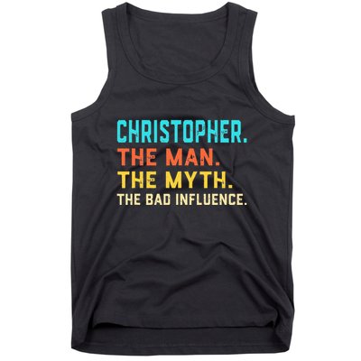 Vintage Christopher Man Myth The Bad Influence First Name Tank Top