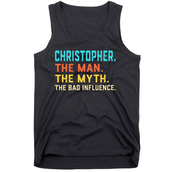 Vintage Christopher Man Myth The Bad Influence First Name Tank Top