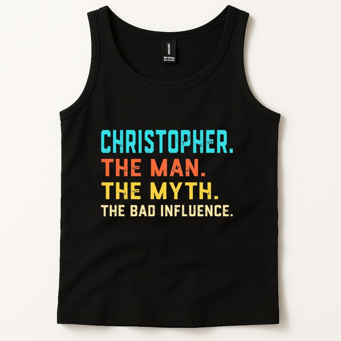 Vintage Christopher Man Myth The Bad Influence First Name Tank Top