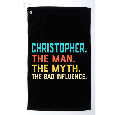 Vintage Christopher Man Myth The Bad Influence First Name Golf Towel