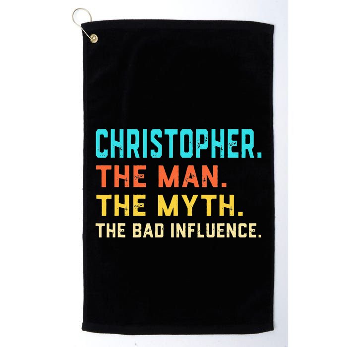 Vintage Christopher Man Myth The Bad Influence First Name Golf Towel