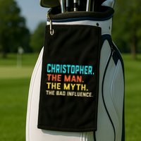 Vintage Christopher Man Myth The Bad Influence First Name Golf Towel