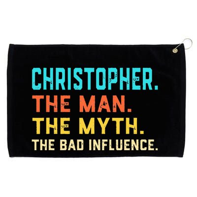 Vintage Christopher Man Myth The Bad Influence First Name Grommeted Golf Towel