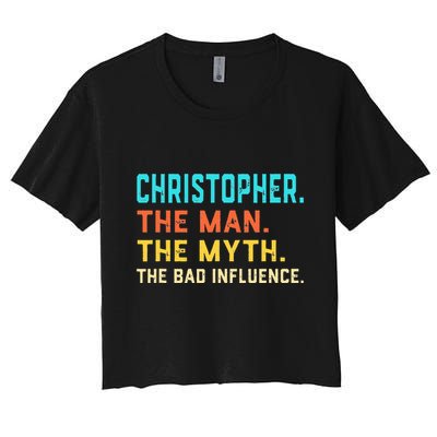 Vintage Christopher Man Myth The Bad Influence First Name Crop Top