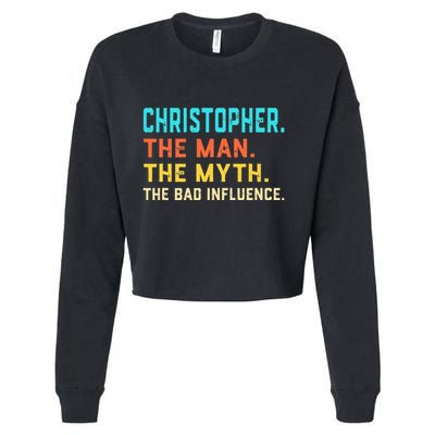 Vintage Christopher Man Myth The Bad Influence First Name Cropped Pullover Crew