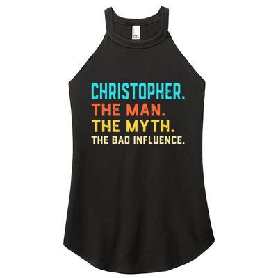 Vintage Christopher Man Myth The Bad Influence First Name Women's Perfect Tri Rocker Tank