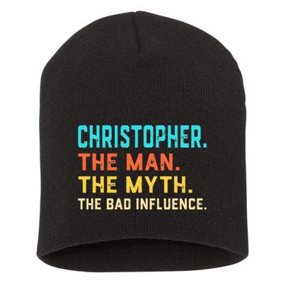 Vintage Christopher Man Myth The Bad Influence First Name Short Acrylic Beanie