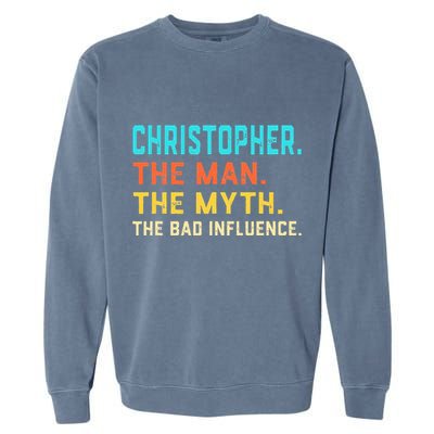Vintage Christopher Man Myth The Bad Influence First Name Garment-Dyed Sweatshirt