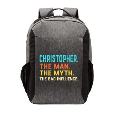 Vintage Christopher Man Myth The Bad Influence First Name Vector Backpack
