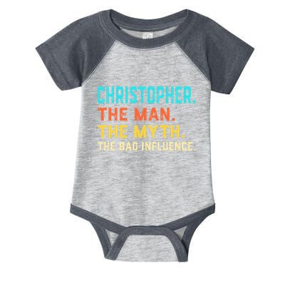 Vintage Christopher Man Myth The Bad Influence First Name Infant Baby Jersey Bodysuit