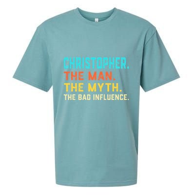 Vintage Christopher Man Myth The Bad Influence First Name Sueded Cloud Jersey T-Shirt