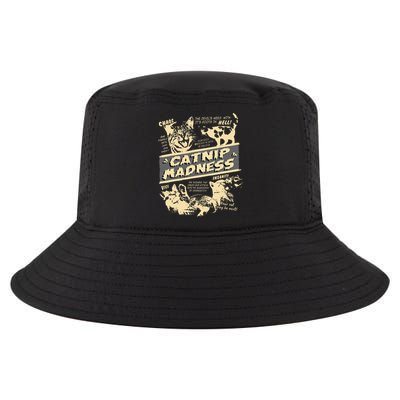 Vintage Catnip Madness Cute Kitten Funny Cat Men Women Cool Comfort Performance Bucket Hat