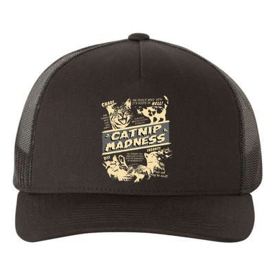 Vintage Catnip Madness Cute Kitten Funny Cat Men Women Yupoong Adult 5-Panel Trucker Hat