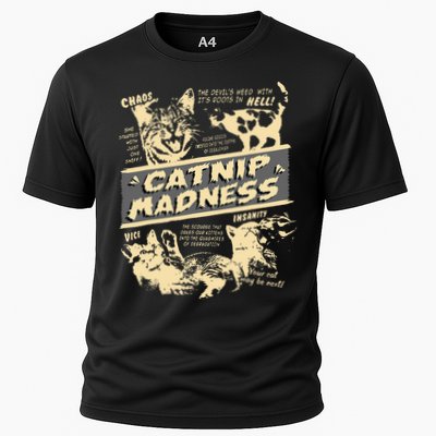 Vintage Catnip Madness Cute Kitten Funny Cat Men Women Performance Shirt