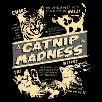 Vintage Catnip Madness Cute Kitten Funny Cat Men Women Performance Shirt