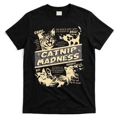 Vintage Catnip Madness Cute Kitten Funny Cat Men Women T-Shirt