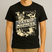 Vintage Catnip Madness Cute Kitten Funny Cat Men Women T-Shirt