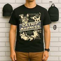 Vintage Catnip Madness Cute Kitten Funny Cat Men Women T-Shirt