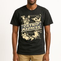 Vintage Catnip Madness Cute Kitten Funny Cat Men Women Tall T-Shirt