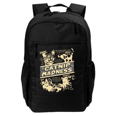 Vintage Catnip Madness Cute Kitten Funny Cat Men Women Backpack