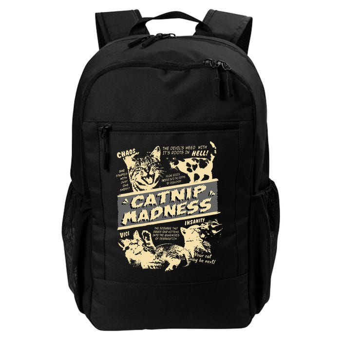Vintage Catnip Madness Cute Kitten Funny Cat Men Women Backpack
