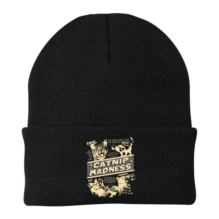 Vintage Catnip Madness Cute Kitten Funny Cat Men Women Beanie