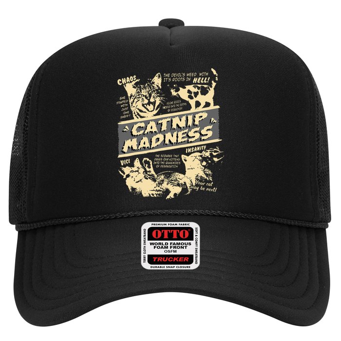 Vintage Catnip Madness Cute Kitten Funny Cat Men Women Hat