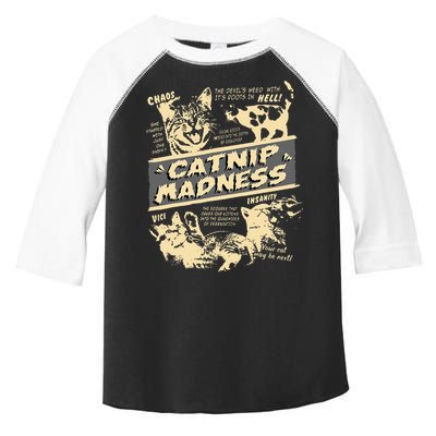 Vintage Catnip Madness Cute Kitten Funny Cat Men Women Toddler Fine Jersey T-Shirt