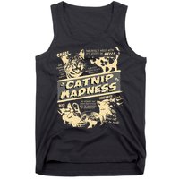Vintage Catnip Madness Cute Kitten Funny Cat Men Women Tank Top