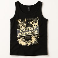 Vintage Catnip Madness Cute Kitten Funny Cat Men Women Tank Top