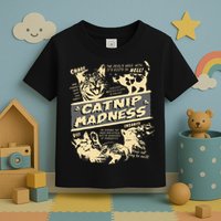 Vintage Catnip Madness Cute Kitten Funny Cat Men Women Toddler T-Shirt