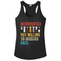 Vintage Cat Meow Introverted But Willing To Discuss Cats Ladies PosiCharge Competitor Racerback Tank