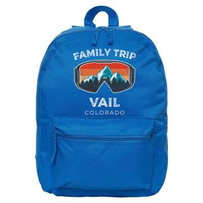 Vail Colorado Matching Family Vacation 2021 Family Ski Trip Gift 16 in Basic Backpack