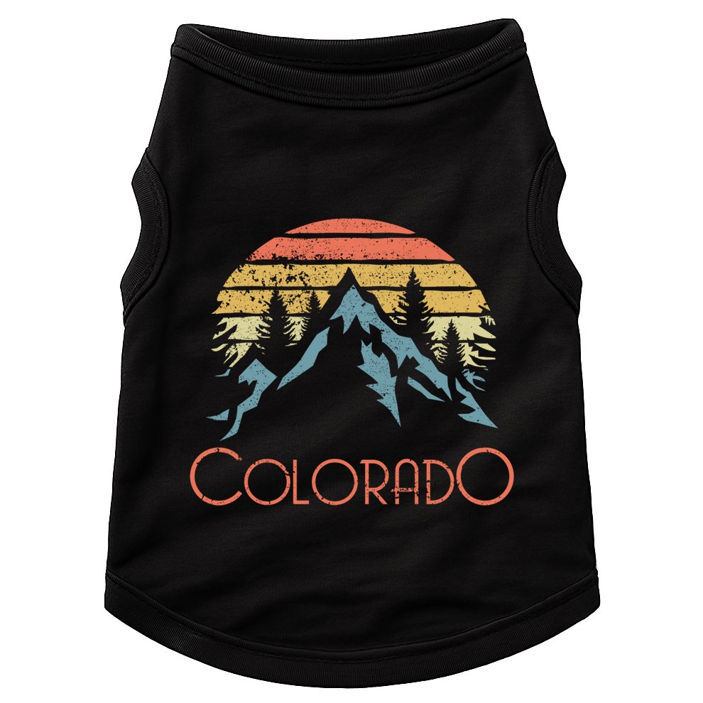 Vintage Colorado Mountains Outdoor Adventure Gift Doggie Tank