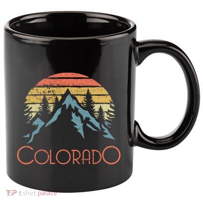Vintage Colorado Mountains Outdoor Adventure Gift 11oz C Handle Ceramic Mug