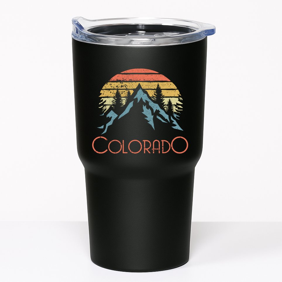 Vintage Colorado Mountains Outdoor Adventure Gift Tumbler