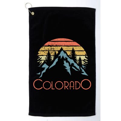 Vintage Colorado Mountains Outdoor Adventure Gift Golf Towel