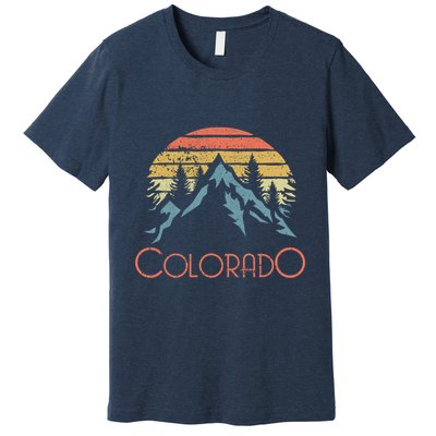 Vintage Colorado Mountains Outdoor Adventure Gift Premium T-Shirt