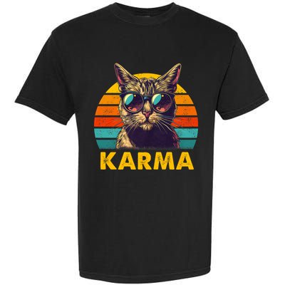 Vintage Cat Music Gifts For Teens Karma Garment-Dyed Heavyweight T-Shirt