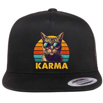 Vintage Cat Music Gifts For Teens Karma Flatbill Hat
