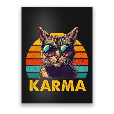 Vintage Cat Music Gifts For Teens Karma Poster