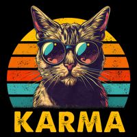 Vintage Cat Music Gifts For Teens Karma Womens Tank Top